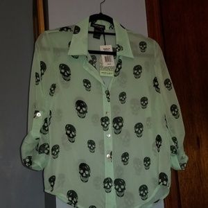 ABOUT A GIRL Skull top